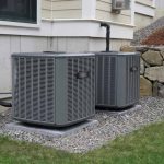 Air Conditioner Unit with Gravel Base