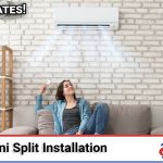 Ductless mini split system installed in a Southern California home