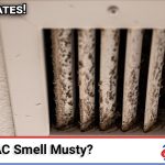 Musty smell coming from an AC vent in a Southern California home serviced by Above All Heating and Air