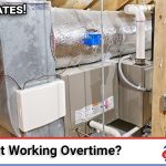 Attic-installed AC unit and ductwork exposed to high summer heat in a Southern California home